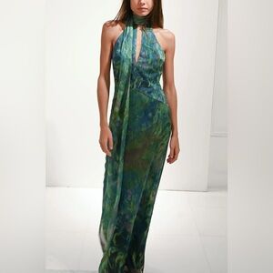 Yellow the Label Monet dress - Blue-Green Maxi Dress - Evening Gown